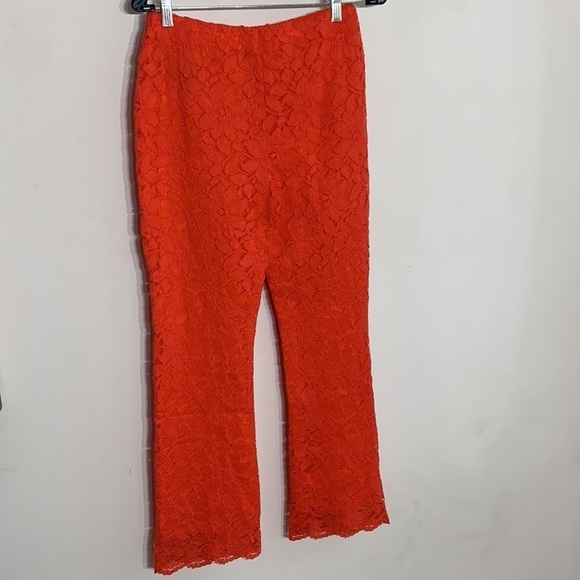 Free People Wild Lace Pull On Crop retro Flare 70s  Pants Small women’s nwot - Picture 5 of 7